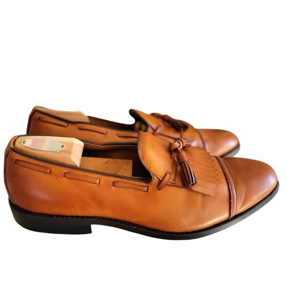 Allen Edmonds Dalton Tan Leather Tassel Loafers Mens Dress Shoes Size 10.5 D - Picture 5 of 10